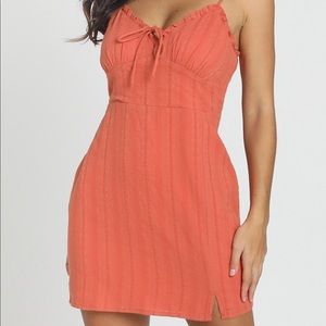 NEW Showpo. Astrid Mini Dress - Burnt Orange